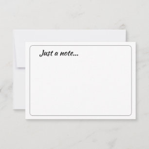 Einfach Blank Nur eine Notiz Mitteilungskarte