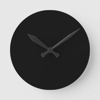 Einfach Blanko Massiv Schwarz  Runde Wanduhr