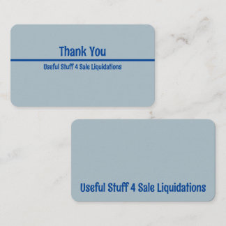 Einfach Blau individuell anpassbar Danke Karten