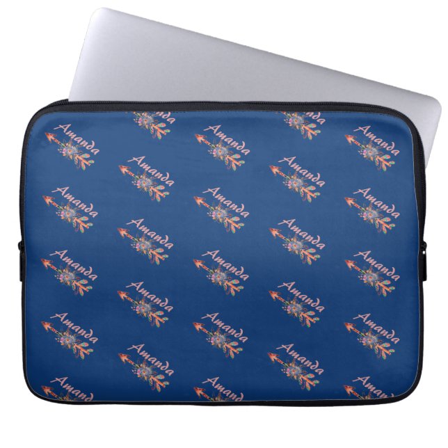 Einfach blau laptopschutzhülle (Vorderseite)