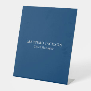 Einfach Blau Trendig Minimalistisch Professionell Sockelschild