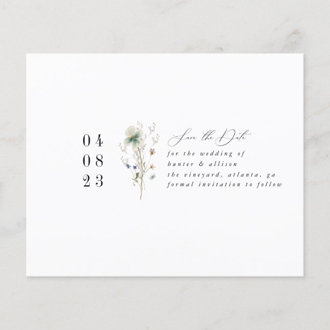 Einfach blumenSave the Date Flyer (Vorne)