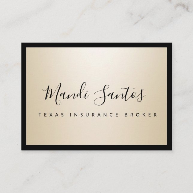 EINFACH CHAMPAGNE VISITENKARTE (Vorderseite)