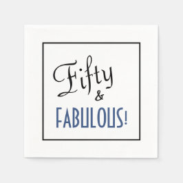 Einfach Chic 50 & FABULOUS! Geburtstagsfeier Serviette