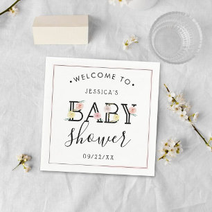 Einfach Chic Floral Garden Baby Dusche Serviette