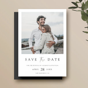 Einfach Chic Foto Wedding Save the Date Magnet