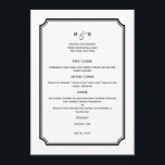Einfach Chic Wedding Menu Card Menükarte<br><div class="desc">Dieses schlichte Menü-Kartendesign verleiht Ihrem Tisch sofort eine moderne,  elegante Touch. Erhältlich in verschiedenen Farben. Auf Anfrage können Sie auch die passenden Farben auswählen.</div>