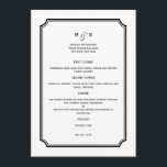 Einfach Chic Wedding Menu Card Menükarte<br><div class="desc">Dieses schlichte Menü-Kartendesign verleiht Ihrem Tisch sofort eine moderne,  elegante Touch. Erhältlich in verschiedenen Farben. Auf Anfrage können Sie auch die passenden Farben auswählen.</div>