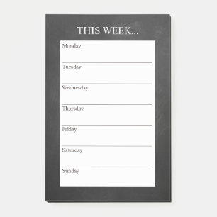 Einfach Chic Weekly Planner Kopfkarton Post-it Klebezettel