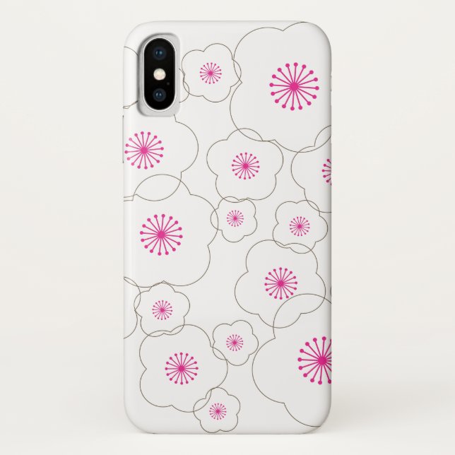 Einfach Chic White Cherry Blüten Case-Mate iPhone Hülle (Rückseite)