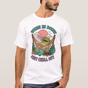Einfach chillen Frosch T-Shirt Lustiger Retro-Fr