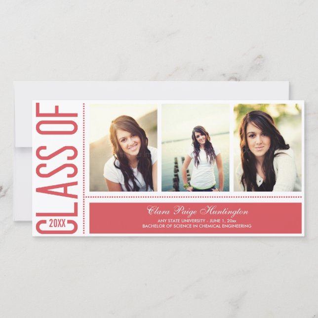 Einfach Coole Ankündigung von Abschlüssen (Vorderseite)