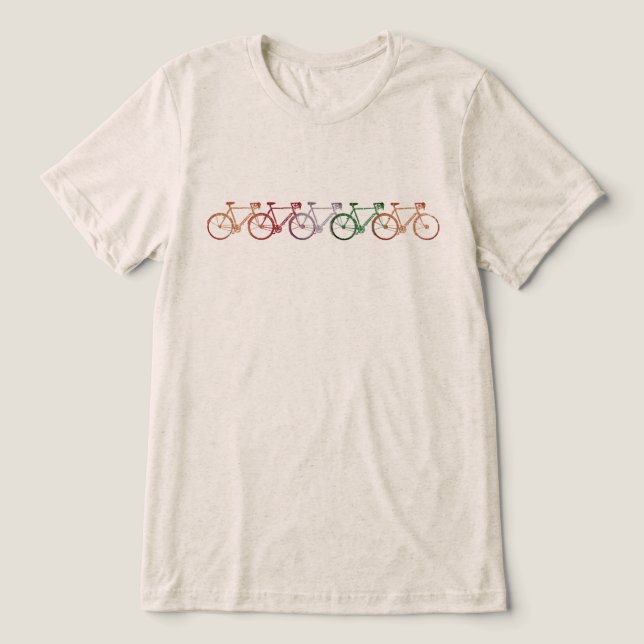 Einfach coole fünf Fahrräder  Tri-Blend Shirt (Design Vorderseite)