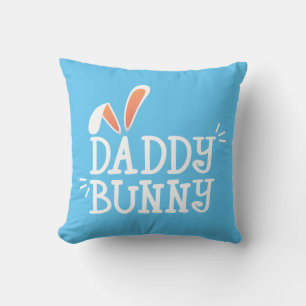 Einfach Daddy Bunny Oster Typografie Throw Kissen