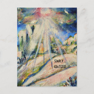 "Einfach dankbar" inspirierende Postkarte