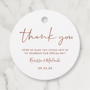 Einfach danke, dass Sie Rost und White Wedding Nam Geschenkanhänger