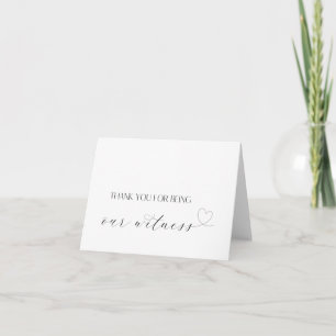 Einfach danke, dass Sie unser Zeuge für Hochzeit s Karte