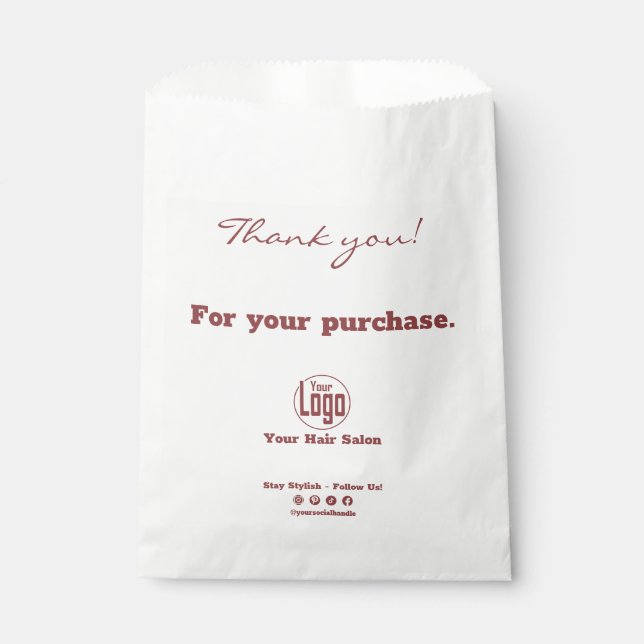 Einfach danke! Für den Kauf des Logopapiers Geschenktütchen (Vorderseite)