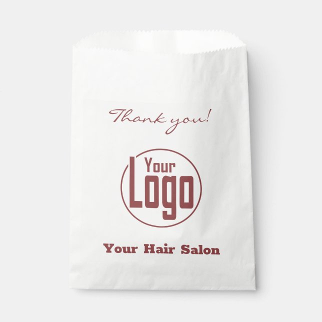 Einfach danke! Logo Firmenname Papiertasche Geschenktütchen (Vorderseite)