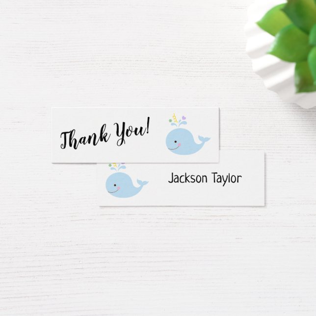Einfach danke mit Blue Whale Beilage Cards (Schreibtisch)