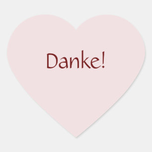 Einfach "Danke!"! Textentwurf Herz-Aufkleber