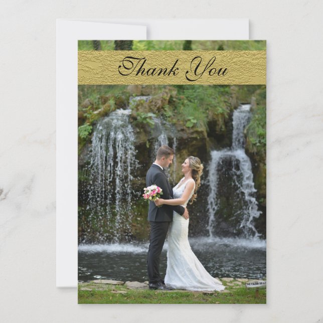 Einfach Dankeschön Foto Wedding Card Dankeskarte (Vorderseite)