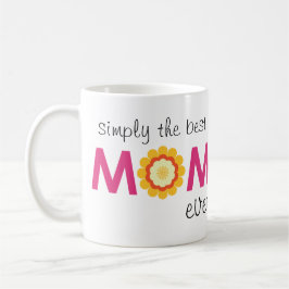 Einfach das beste Rosa-Blumen-Fotoherz der Mammas Kaffeetasse