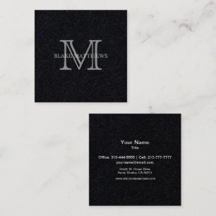 Einfach das Monogramm selbst personalisieren Quadratische Visitenkarte