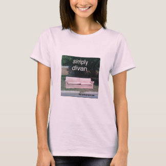 Einfach das T-Stück der rosa Damen des Diwans T-Shirt