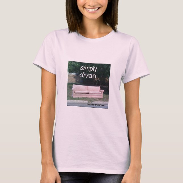 Einfach das T-Stück der rosa Damen des Diwans T-Shirt (Vorderseite)