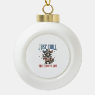 Einfach den Vierten runterschalten Patrioten-Wasch Keramik Kugel-Ornament