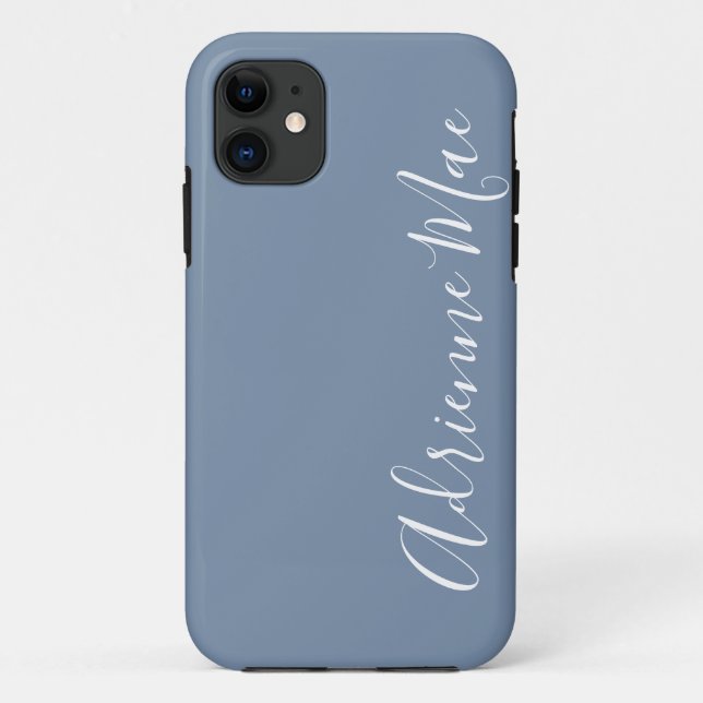 Einfach Denim Blue Personalisiert Case-Mate iPhone Hülle (Rückseite)