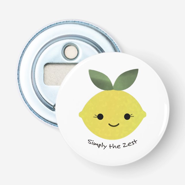Einfach der Zest Niedliche Kawaii Lemon Flaschenöffner (Vorderseite)