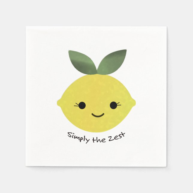 Einfach der Zest Niedliche Kawaii Lemon Serviette (Vorderseite)