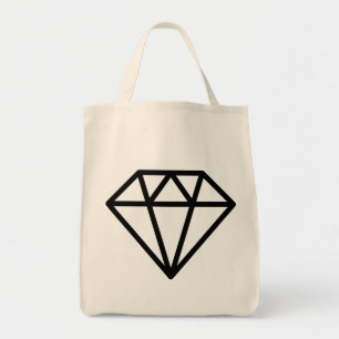 Einfach Diamond - Schwarz Tragetasche