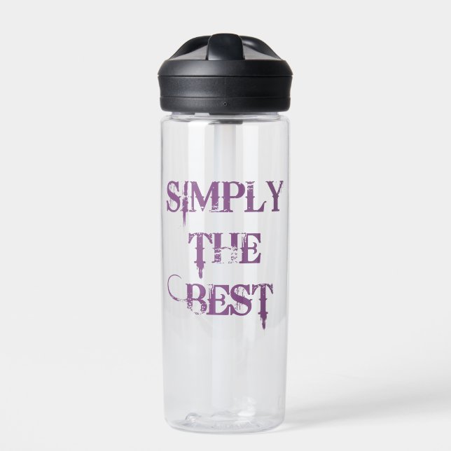 Einfach die beste Grunge Typografie Trinkflasche (Vorderseite)