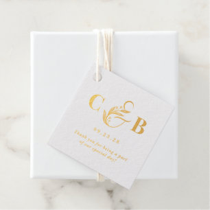 Einfach die REAL FOIL Gastgeschenk Hochzeit Tags a