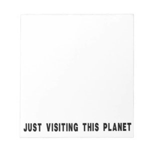 Einfach diesen Planeten besuchen Notizblock