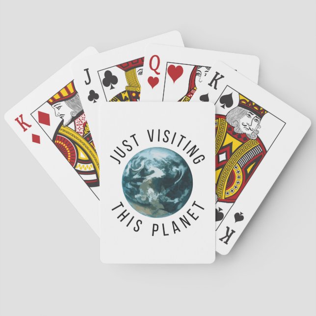 Einfach diesen Planeten besuchen Spielkarten (Rückseite)
