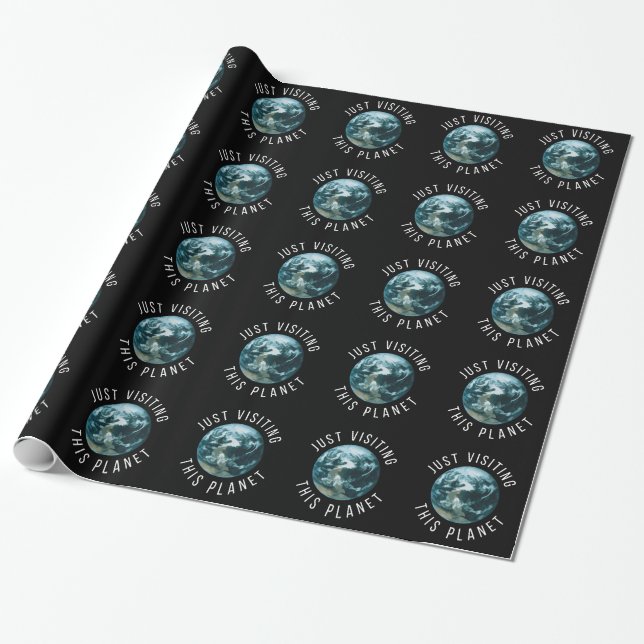 Einfach diesen schwarzen Planeten besuchen Geschenkpapier (Ungerollt)
