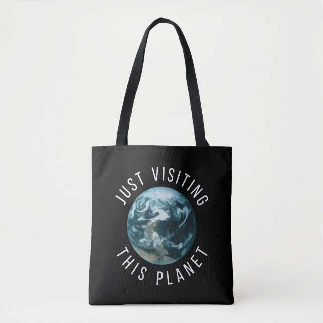 Einfach diesen schwarzen Planeten besuchen Tasche (Vorderseite)