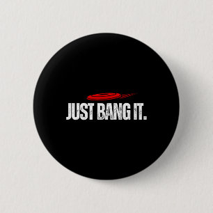 Einfach draufhauen. Lustiges Disc-Golf-Geschenk Di Button