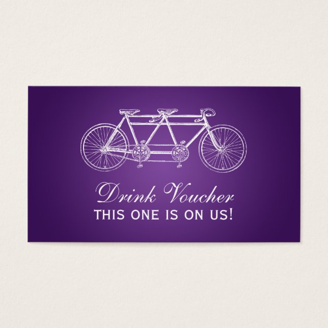 Einfach Drink Voucher Tandem Bike Lila (Vorderseite)