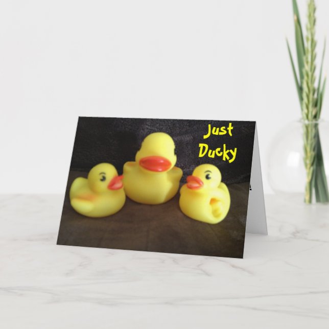 EINFACH DUCKY & SO GLÜCK NEUE BABY GLÜCKWUNSCH! KARTE (Vorderseite)