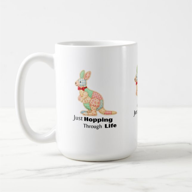 Einfach Durchs Leben Hüpfen Känguru-Design Kaffeetasse (Links)