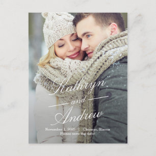 Einfach EDITABLE COLOR Save the Date Postcard Postkarte