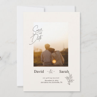 Einfach editierbare Hochzeitseinladung Save The Date