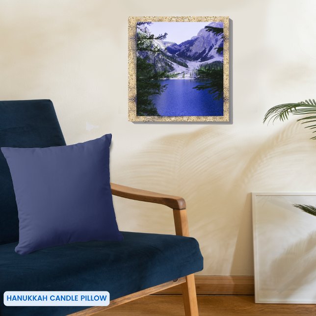 Einfach ein farbiges Medium blau Kissen (Simple One Color Medium Blue Throw Pillow)