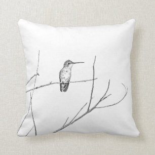 Einfach ein Hummingbird auf einem Stock Kissen