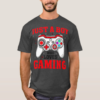 EINFACH EIN Junge, DER LIEBEN GAMING Funny Video G T-Shirt